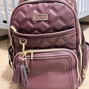 Itzy Ritzy Quilted Plum Backpack